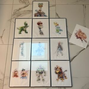 Framed toy story watercolors